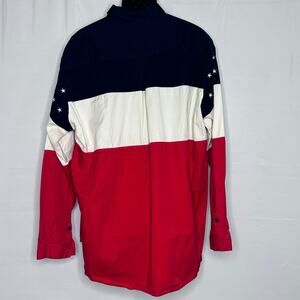 Panhandle Slim Patriotic Western Shirt XXL USA Flag Stars Colorblock